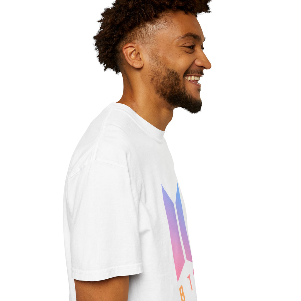 BTS Gradient Logo T-Shirt — K-Pop Band Tee with Member Names