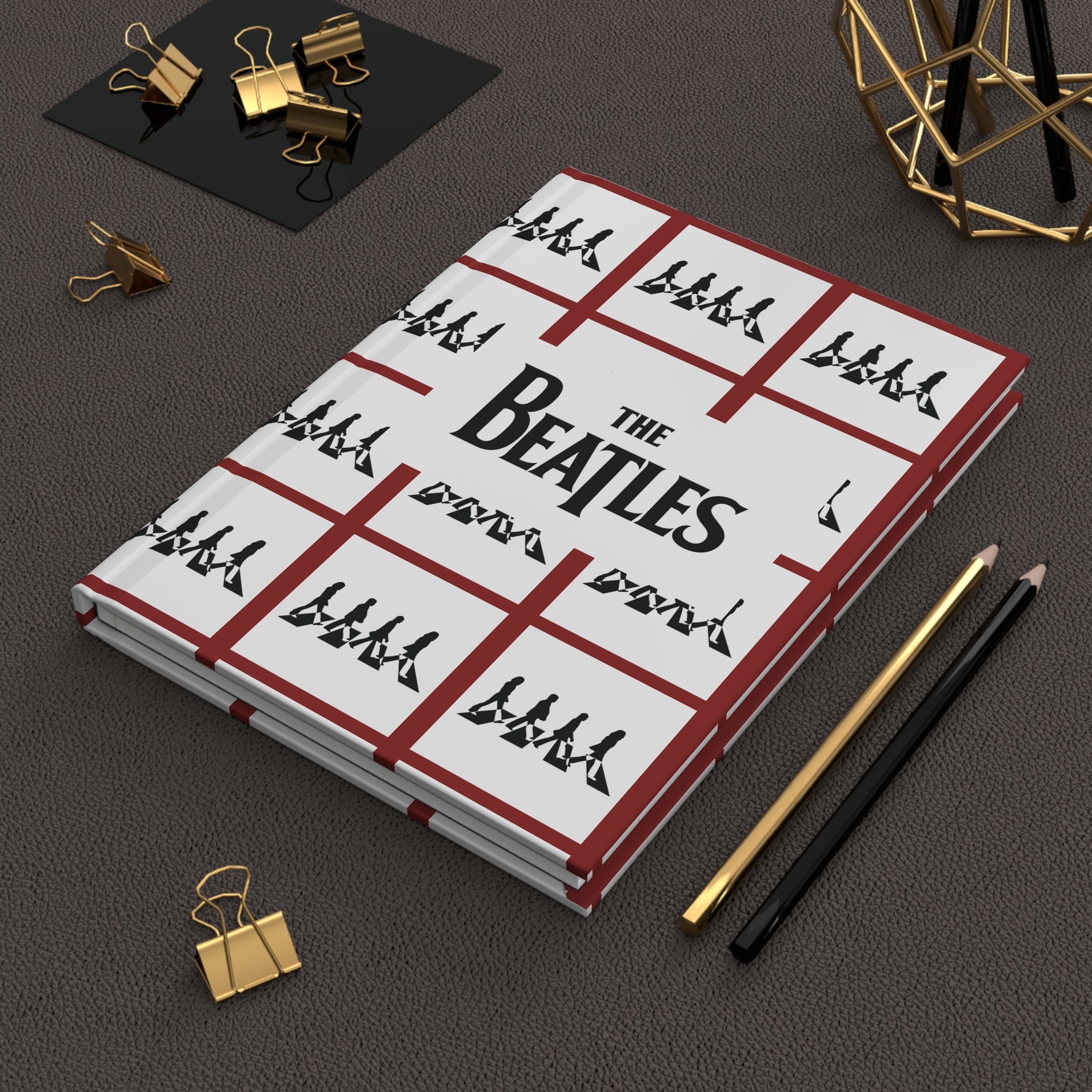 The beatles, Retro 60s Band Logo Hardcover Journal — Vintage Music Notebook
