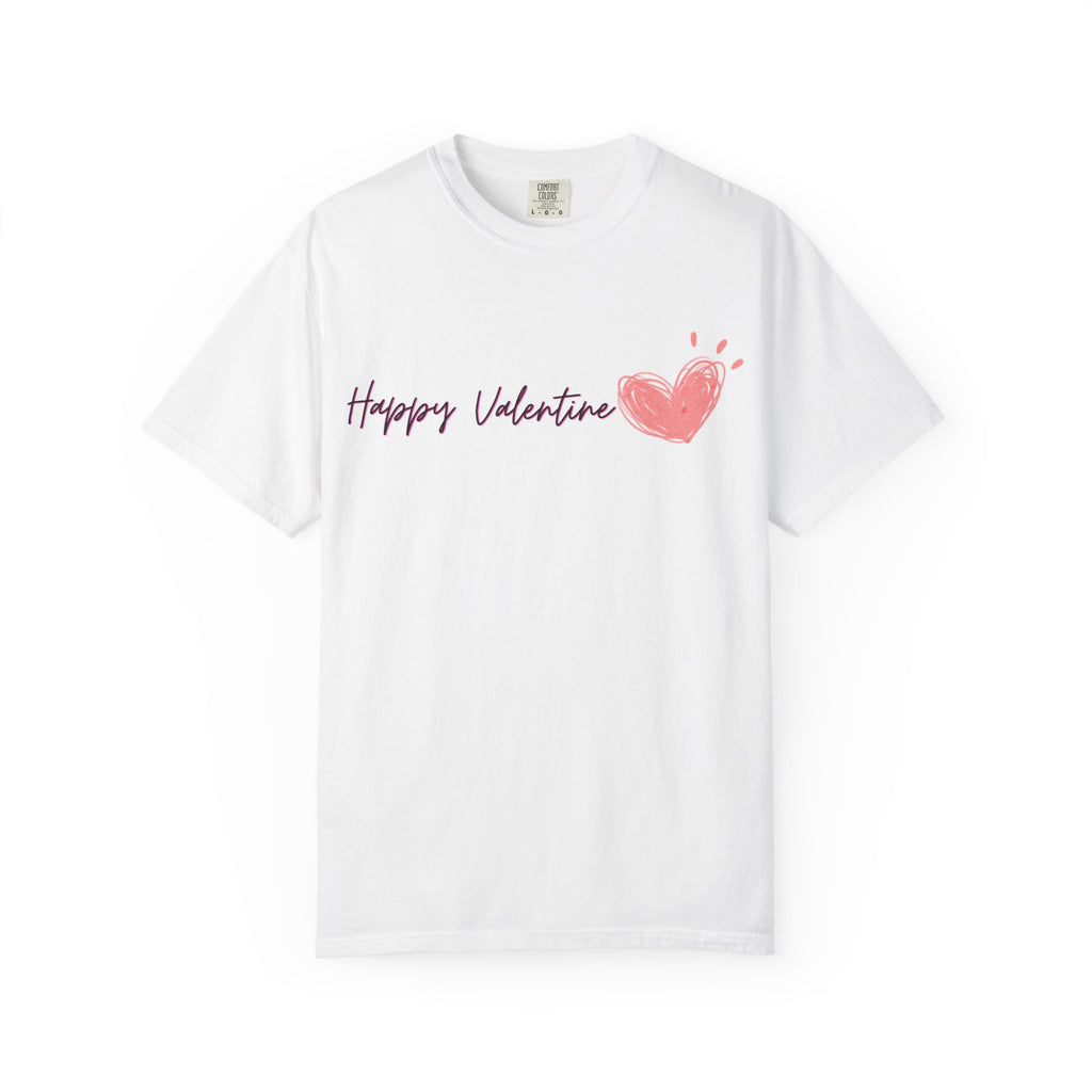 Valentine Heart T-Shirt — "Happy Valentine" Graphic Tee