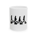 The Beatles Abbey Road Silhouette Coffee Mug — Iconic Rock Band Tea Cup (11oz/15oz)