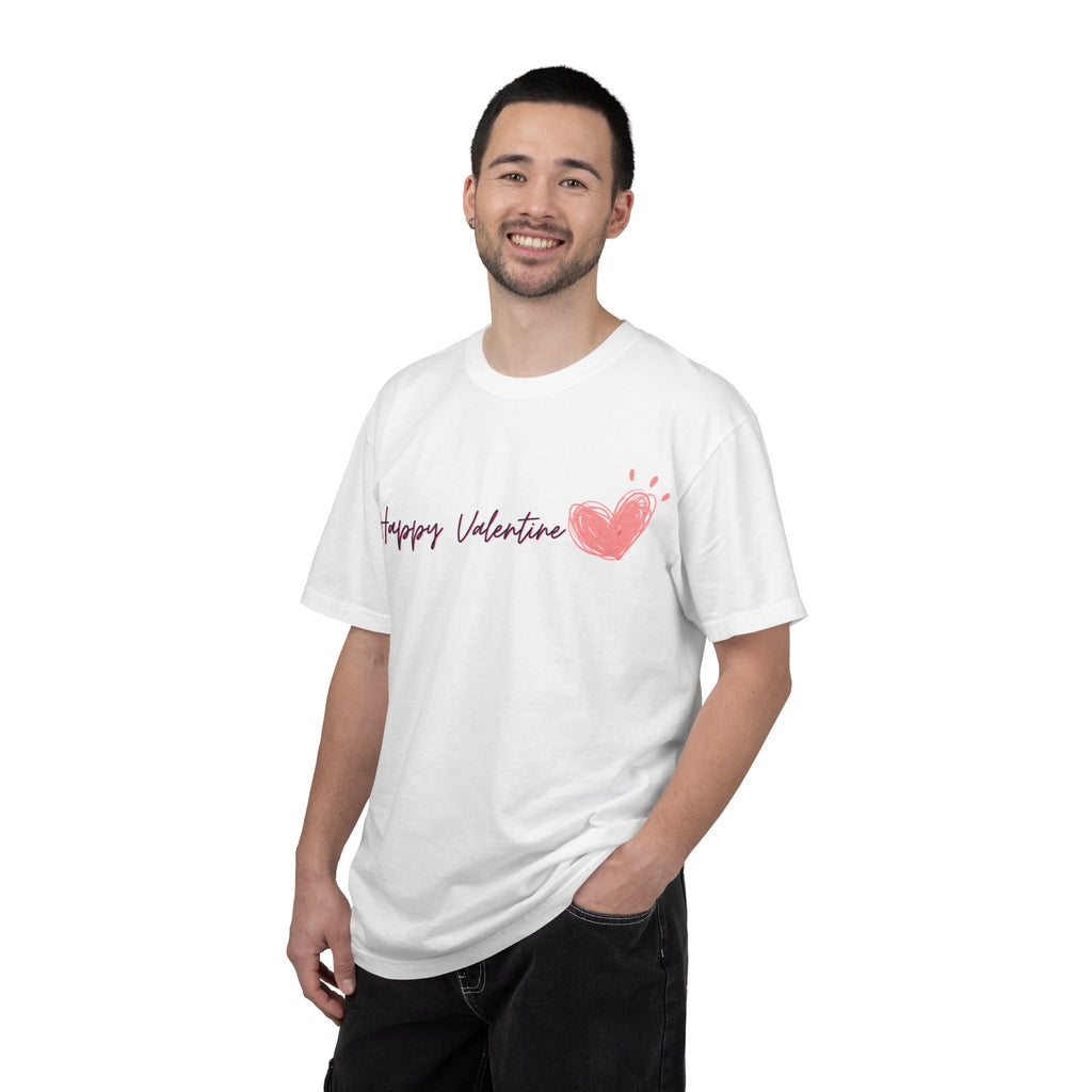 Valentine Heart T-Shirt — "Happy Valentine" Graphic Tee