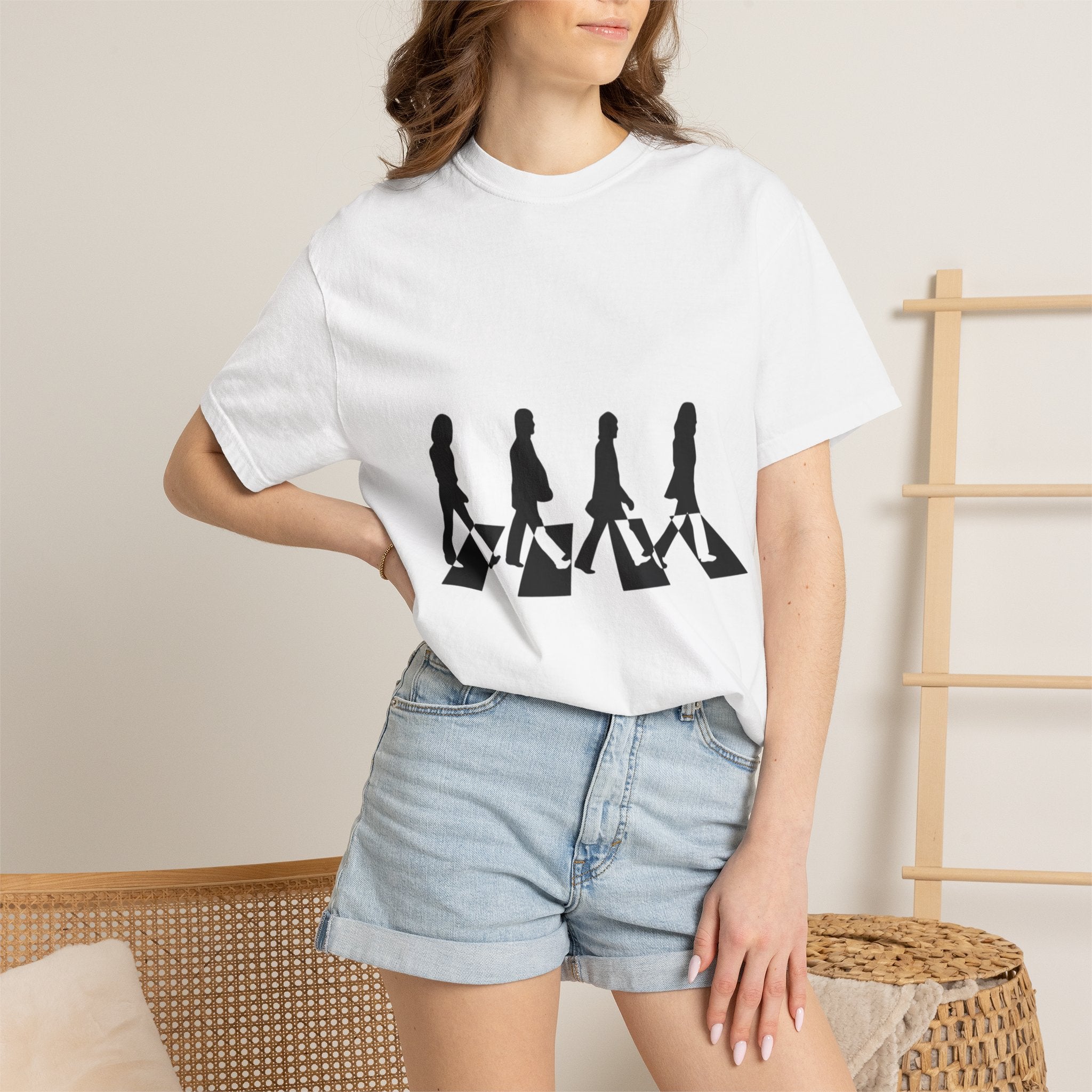 Beatles Abbey Road Silhouette T-Shirt — Classic Rock Band Tee, Gift, The beatles