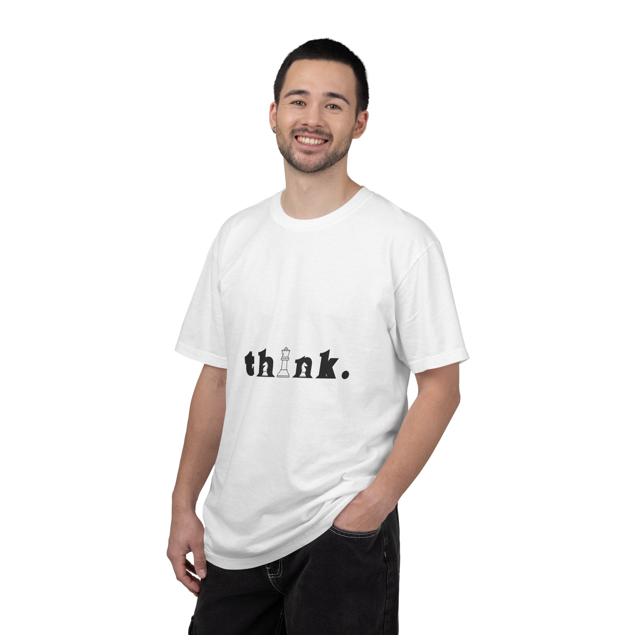 Think. Chess King Graphic T-Shirt — Minimal Intellectual Tee for Chess Players & Thinkers