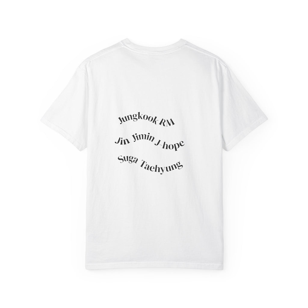 BTS Gradient Logo T-Shirt — K-Pop Band Tee with Member Names
