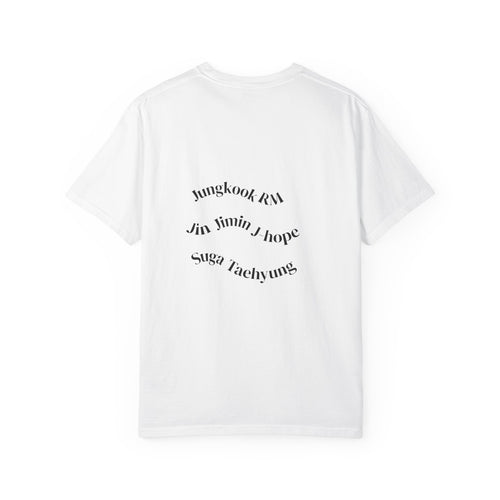 BTS Gradient Logo T-Shirt — K-Pop Band Tee with Member Names