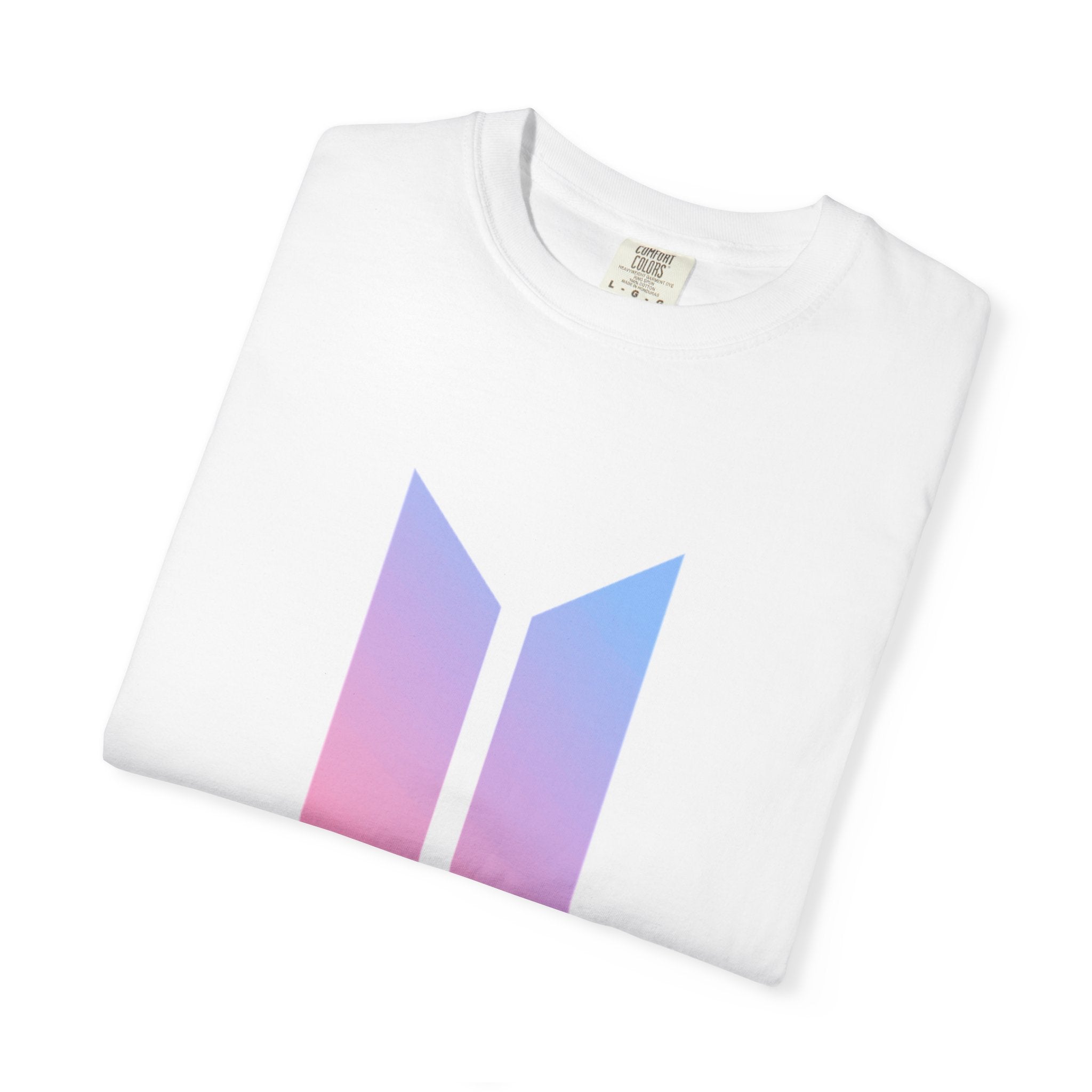 BTS Gradient Logo T-Shirt — K-Pop Band Tee with Member Names