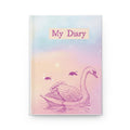 Swan "My Diary" Hardcover Journal — Pastel Dreamy Notebook for Girls & Teens gift