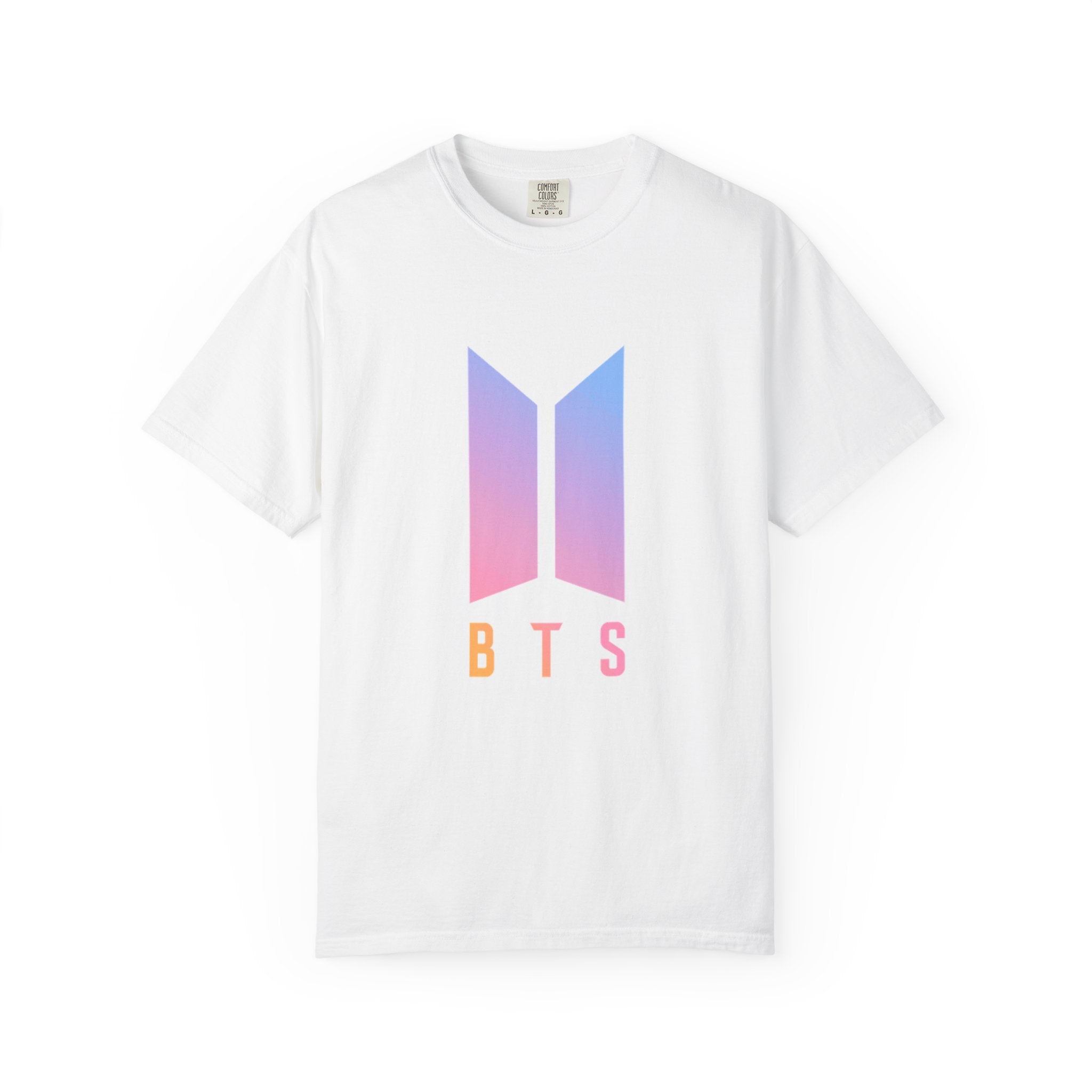 BTS Gradient Logo T-Shirt — K-Pop Band Tee with Member Names